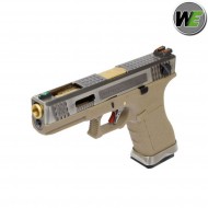 Gas Pistol G18 E Force Tan Blowback silver/gold We (we-wg02wet-4)