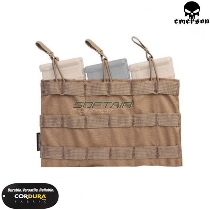 Tasca Tripla Fast Open 5.56 COYOTE BROWN Emerson (em6356cb)