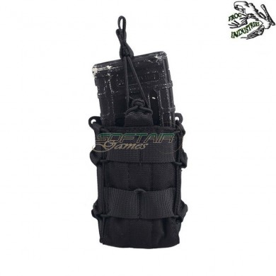 Double overlapped BLACK pouch for M4/M16 frog industries® (fi-2000-bk)