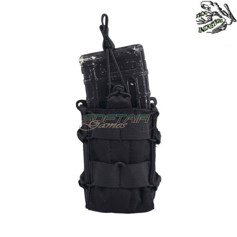 Tasca doppia NERA sovrapposta per M4/M16 frog industries® (fi-2000-bk)