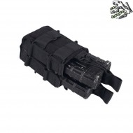 Double overlapped BLACK pouch for M4/M16 frog industries® (fi-2000-bk)
