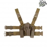 Holster TAN w/drop leg platform for glock series frog industries® (fi-fbp2254-tan)