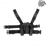 Fondina BLACK c/drop leg platform per glock serie frog industries® (fi-fbp2252-bk)