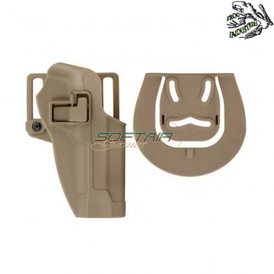 TAN quick-draw lock holster for M9 series frog industries® (fi-fbp2245-tan)