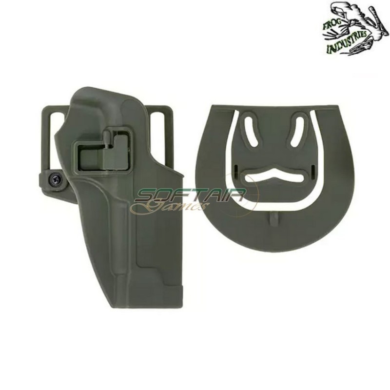 Fondina OLIVE DRAB quick-draw lock per M9 serie frog industries® (fi-fbp2244-od)