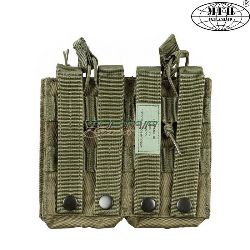 Double fast magazine pouch olive drab M4 4x mag mfh (30605b)