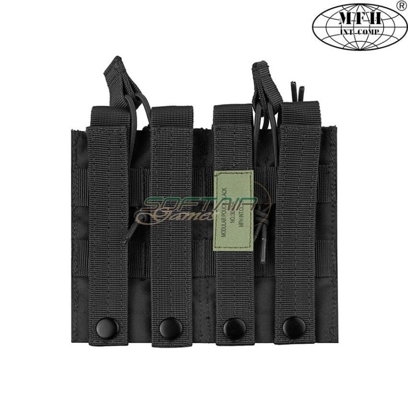 Double fast magazine pouch BLACK M4 4x mag mfh (30605a)