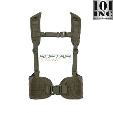 MOLLE tactical belt with suspenders OLIVE DRAB 101 inc (inc-129781-od)