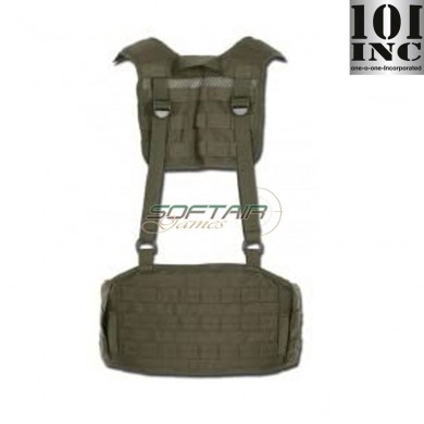 MOLLE tactical belt with suspenders OLIVE DRAB 101 inc (inc-129781-od)