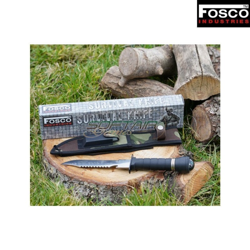 Coltello survival NERO fosco industries (fo-455415-bk)
