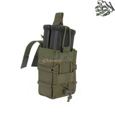 Double overlapped OLIVE DRAB pouch for M4/M16 frog industries® (fi-2000-od)
