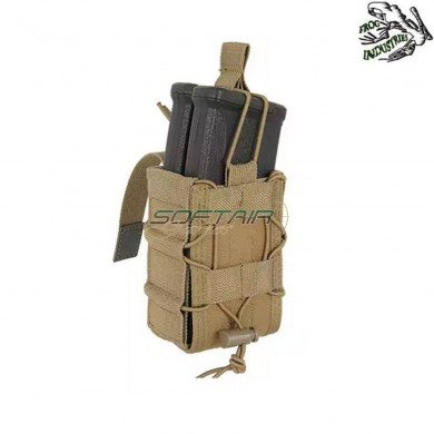 Double overlapped COYOTE pouch for M4/M16 frog industries® (fi-2000-tan)