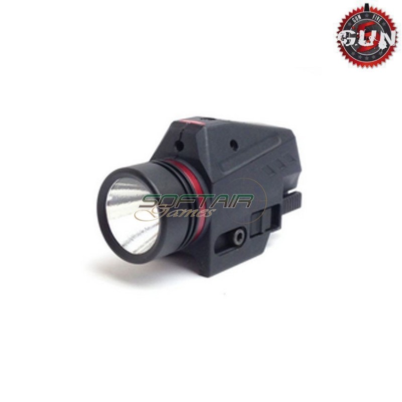 Tactical flashlight & LASER black gun five (gf-1451-bk)