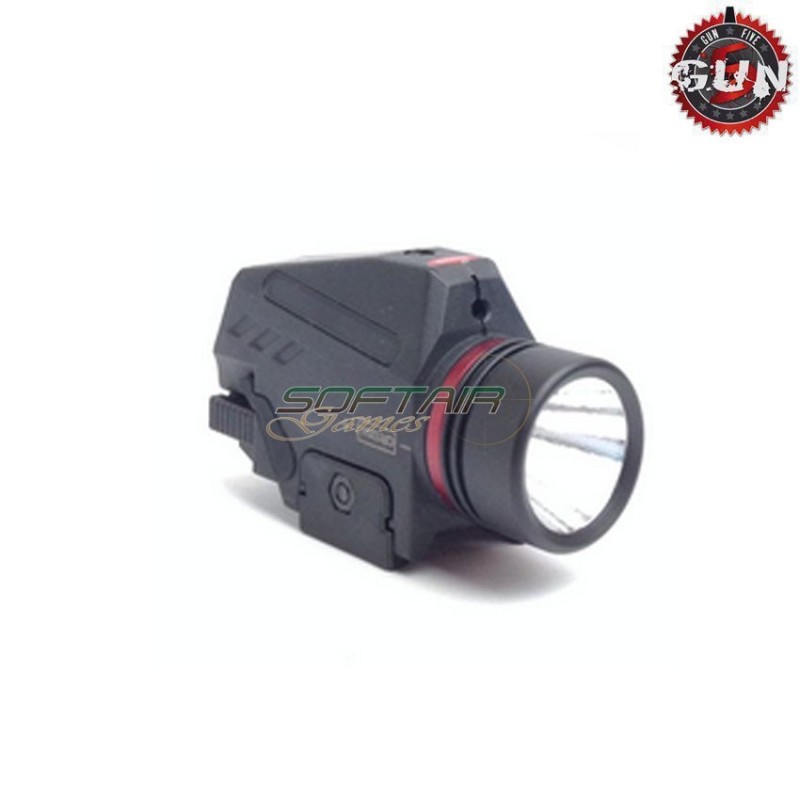 Torcia & LASER tattica nera gun five (gf-1451-bk)