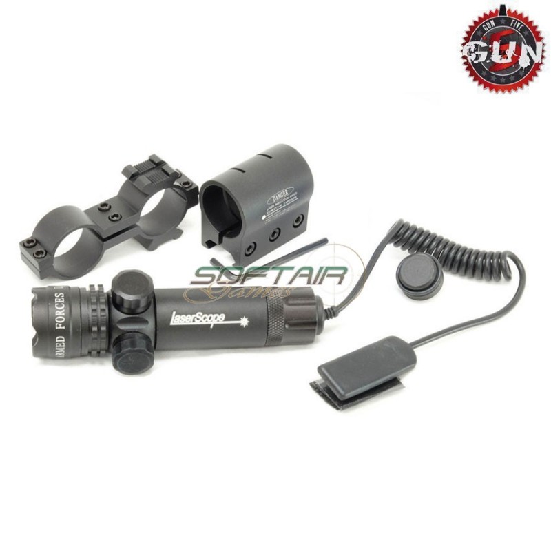 RED laser pointer complete kit black gun five (gf-5090-bk)