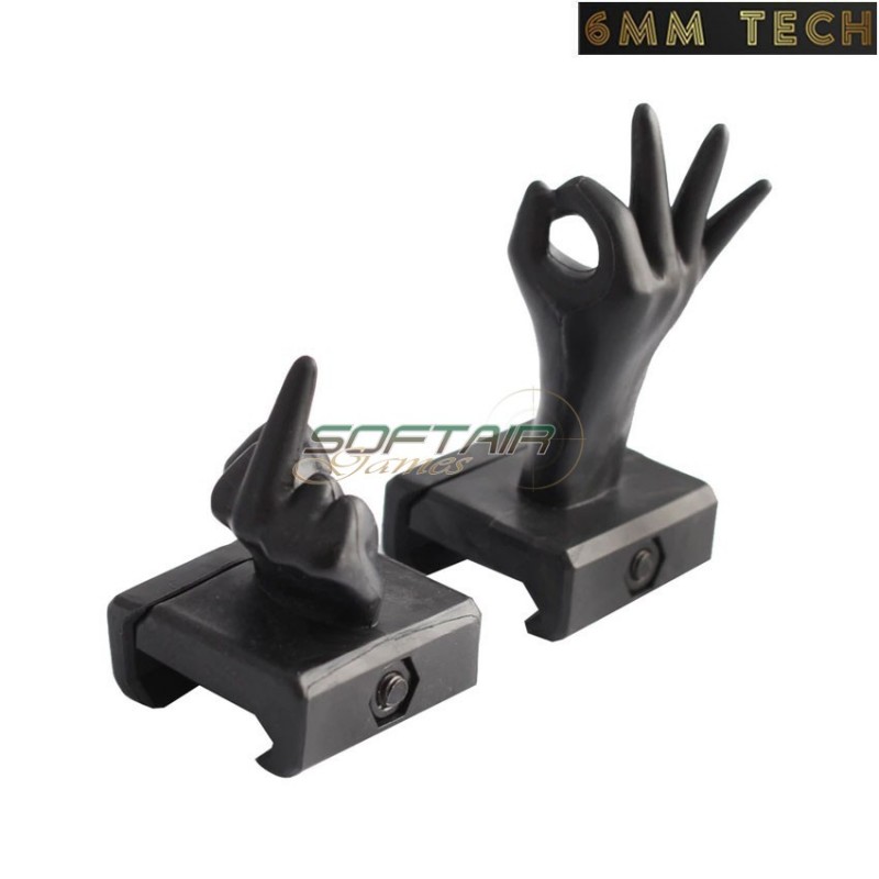 Stupid hands BLACK type 1 set sights 6MM TECH (6mmt-25-1-bk)