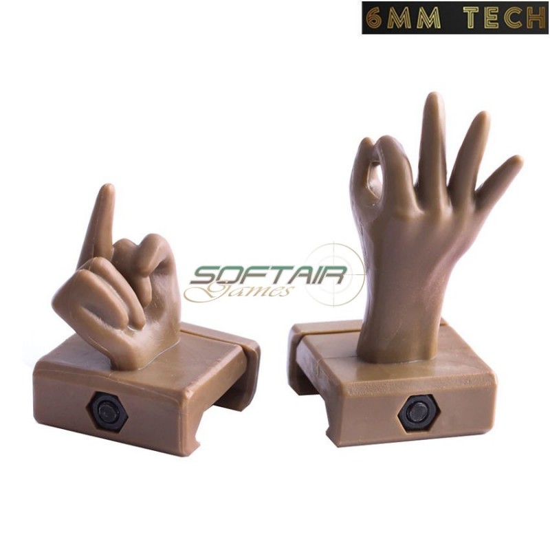 Tacche di mira stupid hands DARK EARTH type 1 6MM TECH (6mmt-25-1-de)