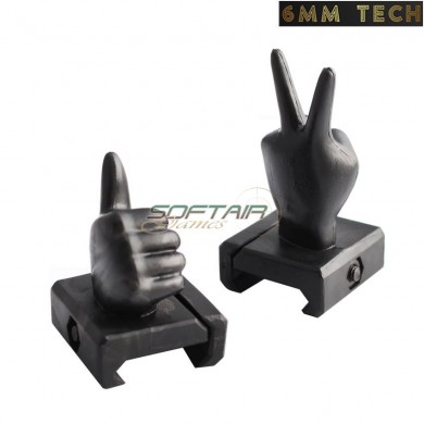 Tacche di mira stupid hands NERE type 2 6MM TECH (6mmt-25-2-bk)