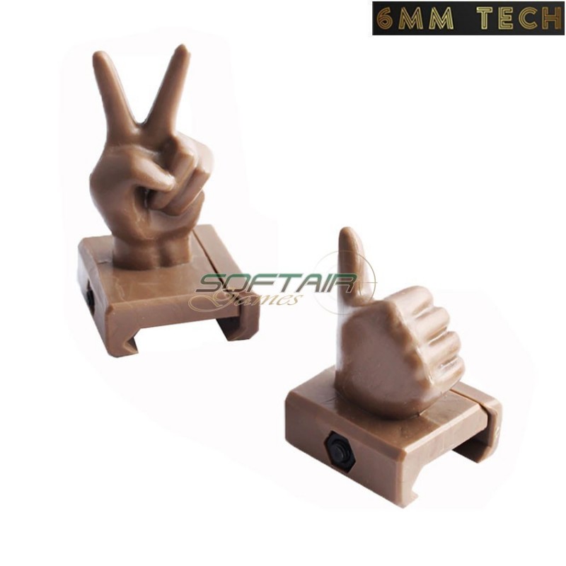 Tacche di mira stupid hands DARK EARTH type 2 6MM TECH (6mmt-25-2-de)