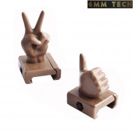 Stupid hands DARK EARTH type 2 set sights 6MM TECH (6mmt-25-2-de)