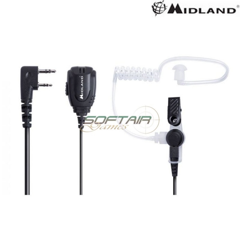 Kenwood 2 Pin pneumatic earphone microphone BA31 midland (c1299)