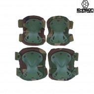 Knee And Elbow Defense Set WOODLAND Exagon (ex-pa3wl) Knee And Elbow Defense Set WOODLAND Exagon (ex-pa3wl)