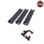 Set 3 BLACK polymer rails g36 style gun five (gf-0377) Set 3 BLACK polymer rails g36 style gun five (gf-0377)