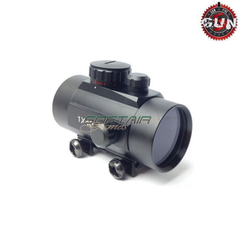 Red dot 1x40 black gun five (gf-1371-bk)