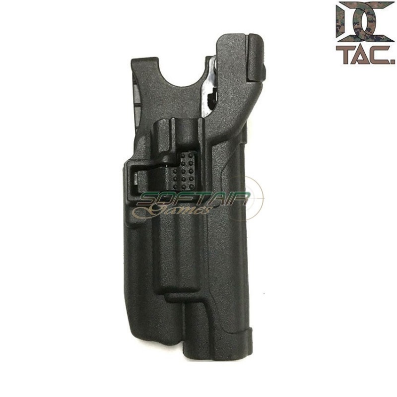 Holster for 1911 w/flashlight level 3 style BLACK d.c. tactical (dctac-54-bk)