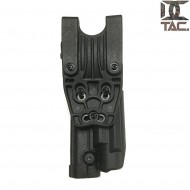 Holster for 1911 w/flashlight level 3 style BLACK d.c. tactical (dctac-54-bk)