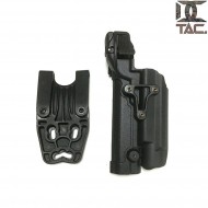 Holster for 1911 w/flashlight level 3 style BLACK d.c. tactical (dctac-54-bk)