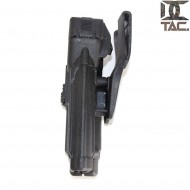 Holster for M9 w/flashlight level 3 style BLACK d.c. tactical (dctac-55-bk)