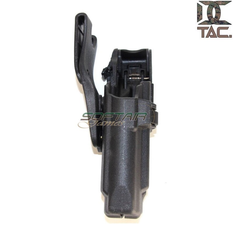 Holster for M9 w/flashlight level 3 style BLACK d.c. tactical (dctac-55-bk)