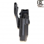 Holster for M9 w/flashlight level 3 style BLACK d.c. tactical (dctac-55-bk)