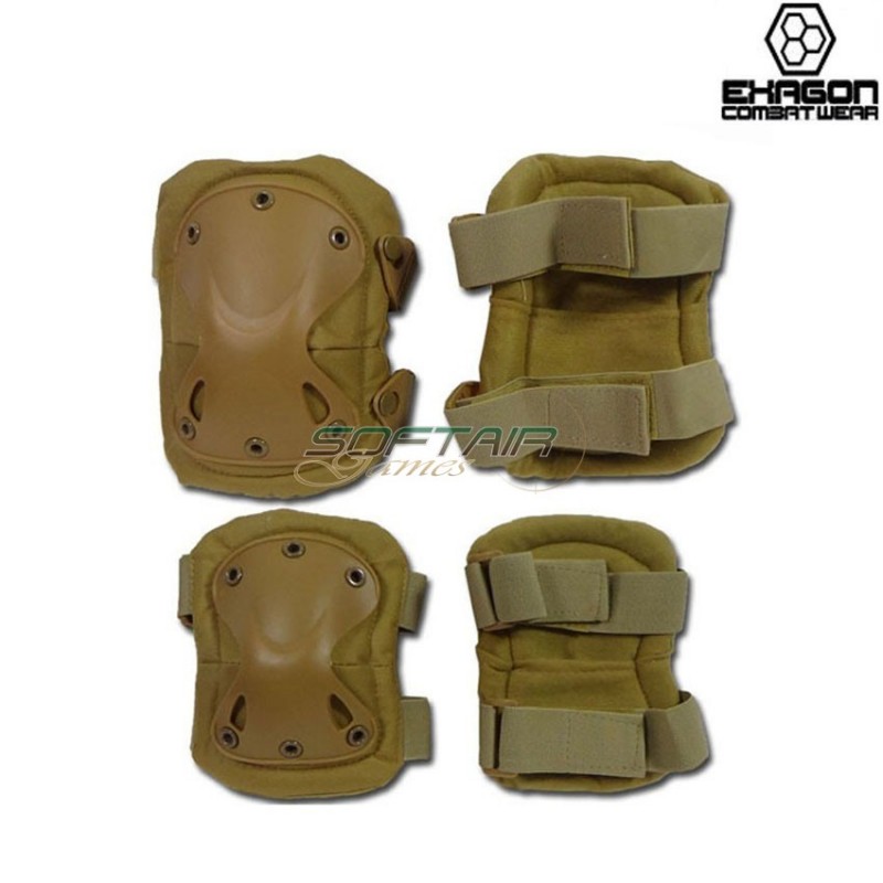 Knee And Elbow Defense Set TAN Exagon (ex-pa3tan)