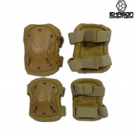 Knee And Elbow Defense Set TAN Exagon (ex-pa3tan)