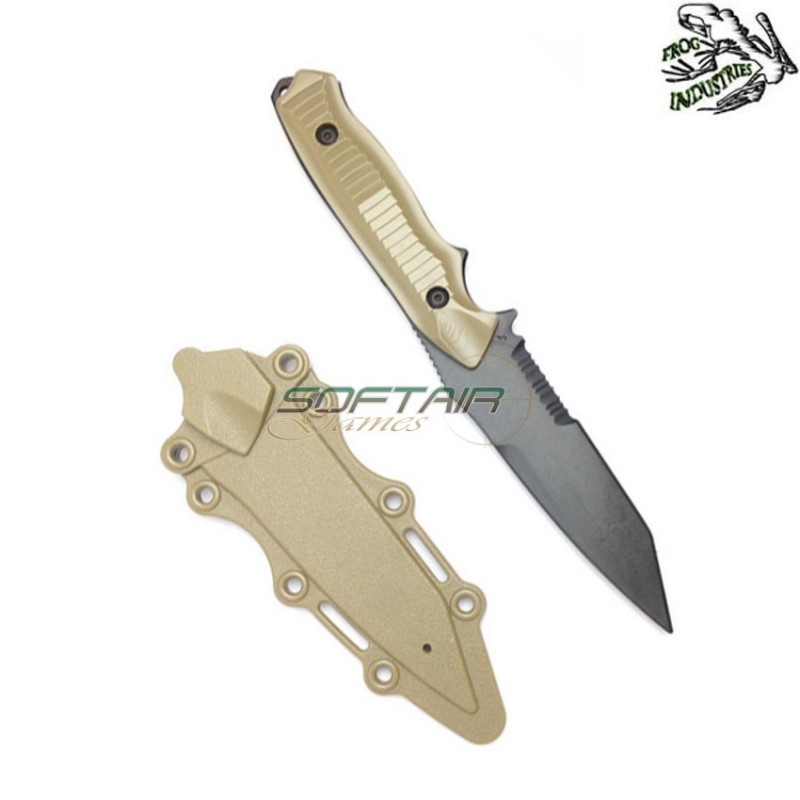 Coltello Dummy Type 1 Con Fondina Rigida TAN Frog Industries® (fi-knife-tan)