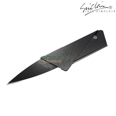 Credit card folding safety coltello nero iain sinclair (is-59669)