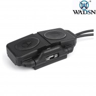 Doppio controllo remoto torcia/laser peq NERO wadsn (wex676-bk)