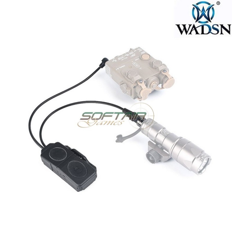 Double remote control flashlight/laser peq BLACK wadsn (wex676-bk)