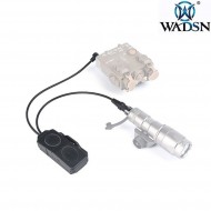 Doppio controllo remoto torcia/laser peq NERO wadsn (wex676-bk)