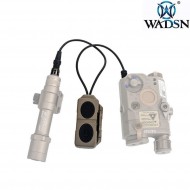 Double remote control flashlight/laser peq DARK EARTH wadsn (wex676-de)