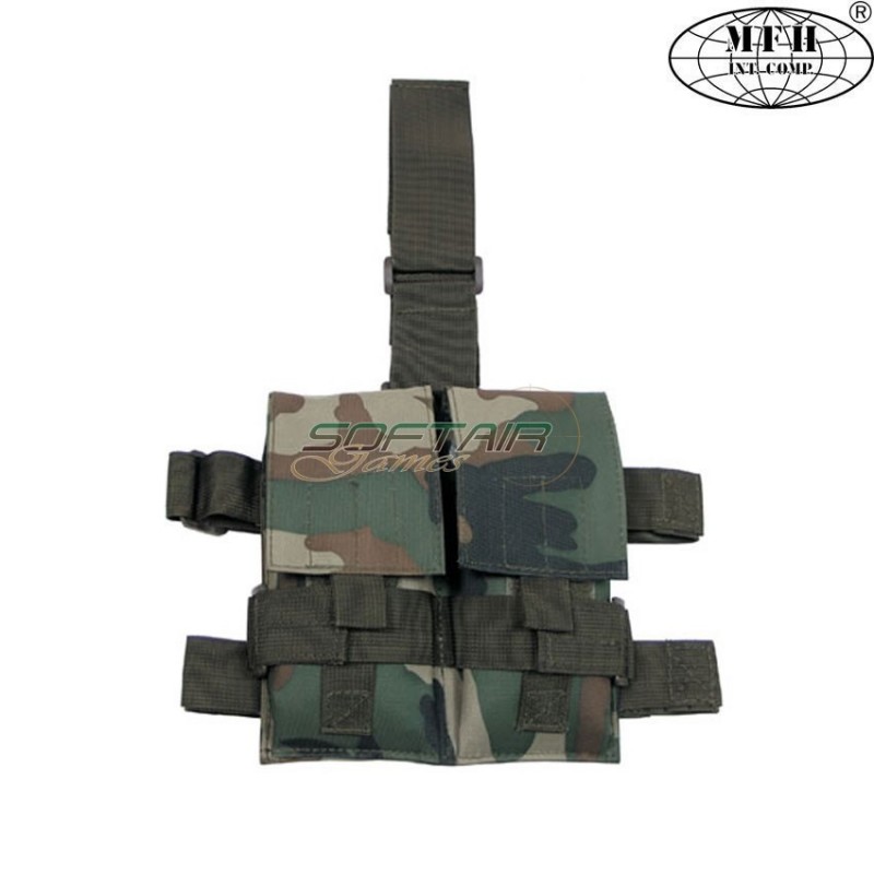 Leg magazine pouch m4/m16 WOODLAND mfh (30743t)