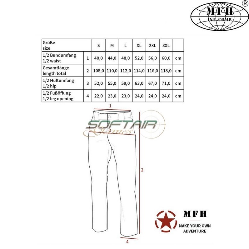 Mission SNAKE FG pants mfh (01360o) Mission SNAKE FG pants mfh (01360o)