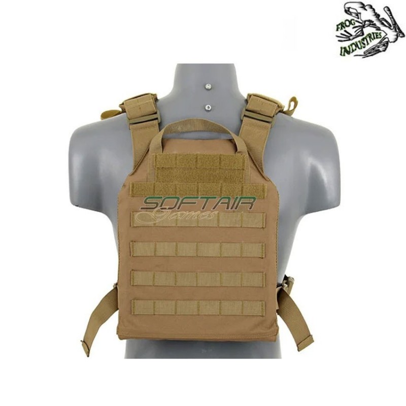 Assault plate carrier 7.62mm w/dummy sapi plates COYOTE frog industries® (fi-m51611027-1-tan)