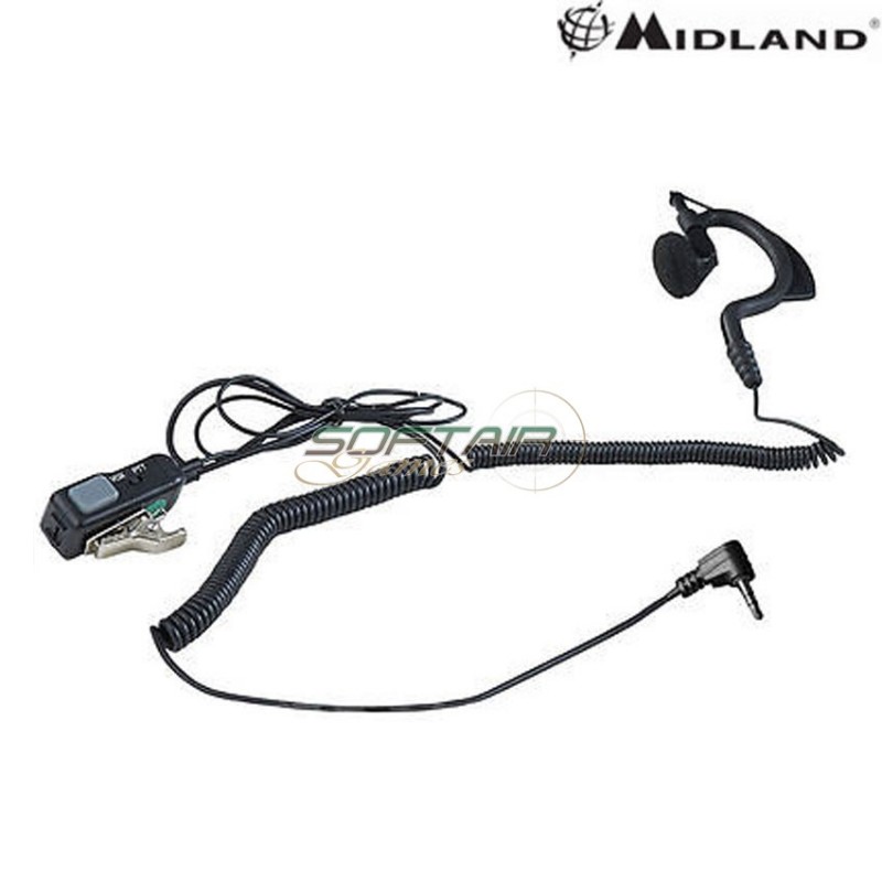 Auricolare/microfono MA21-SX 1 pin Modello Padiglione Midland (c709.02)