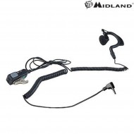 Auricolare/microfono MA21-SX 1 pin Modello Padiglione Midland (c709.02)