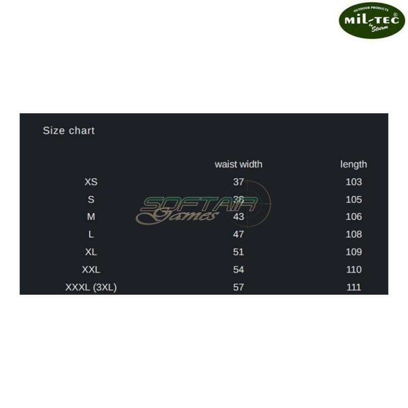 Pantalone FIELD NERO rip-stop mil-tec (11926002)