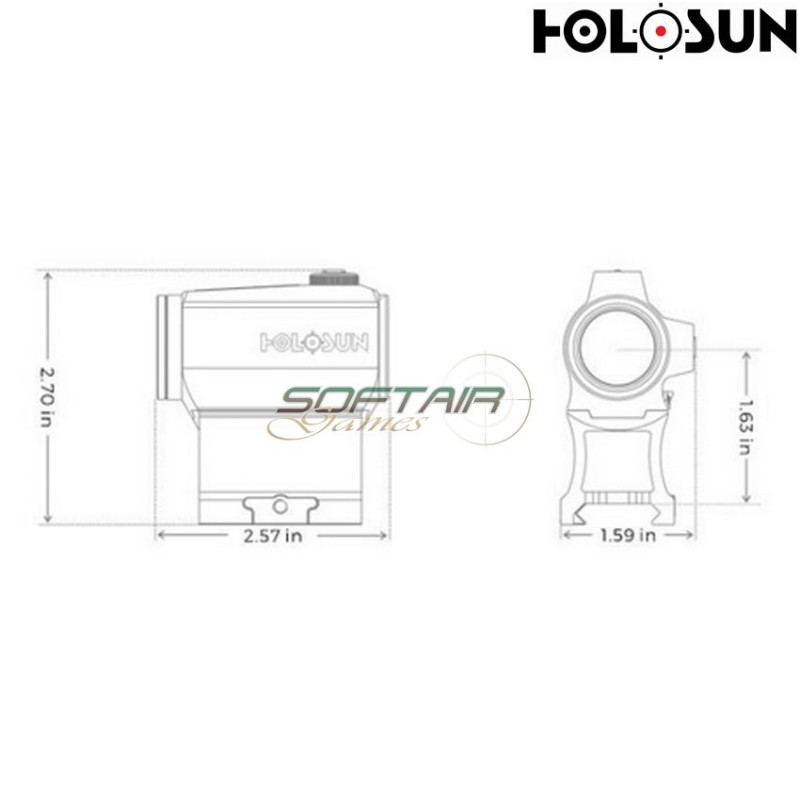 Elite solar GREEN dot sight HE403C-GR nero holosun (hl-26550)