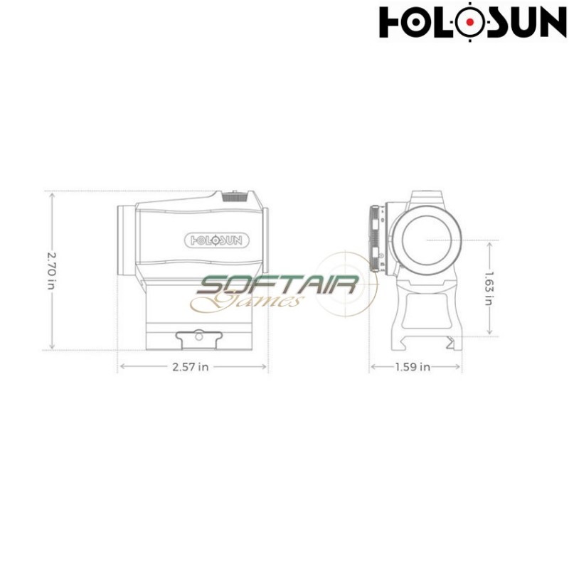 RED dot sight HS403R black holosun (hl-28567)